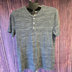 Abercrombie & Fitch Men’s Heather Gray Henley T Shirt Large